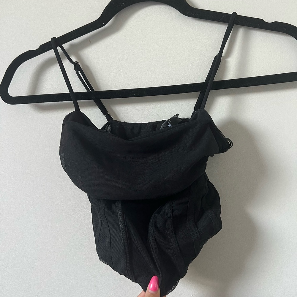 Bershka Mesh Corset Top